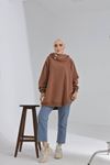 TAŞLI ŞIK SWEAT KAHVERENGİ